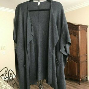 LULULEMON AFTER ASANA WRAP KNIT O/S HEATHER BLACK